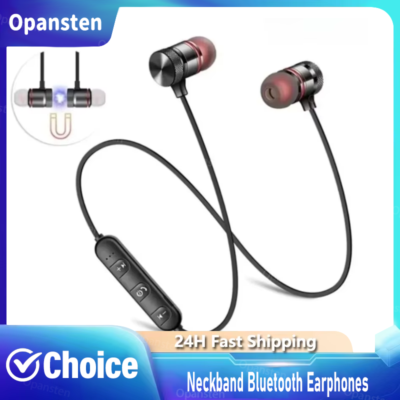 Magnetic Neckband Sports Earphones - 목에 착용하는 블루투스 이어폰, 이어폰형, 자석