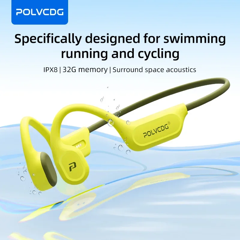Open Ear Air Conduction Headphones - POLVCDG X9 골전도 수영 이어폰 32G