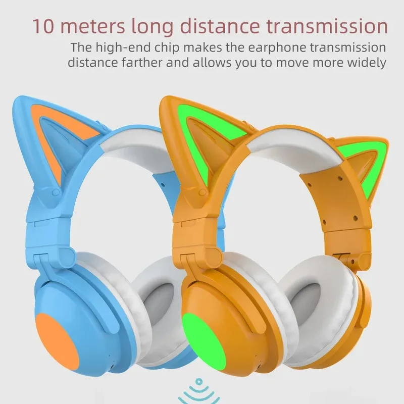 ZW068 LED 라이트 고양이 귀 헤드셋 블루투스 헤 - Cat Ear Bluetooth Headset Led 리뷰 및 가격