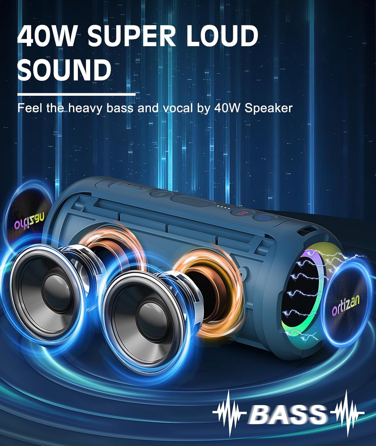 40W HD 사운드 및 베이스, IPX7 방수, 30H - Portable Bluetooth Speaker Waterproof Ipx7 리뷰 및 가격