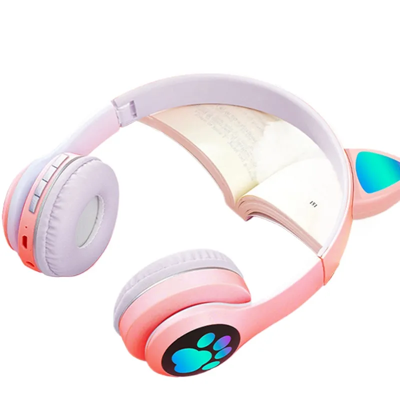 고양이 귀 무선 헤드폰 블루투스 5.4 접이식 게임용  - Cat Ear Bluetooth Headset Led 리뷰 및 가격