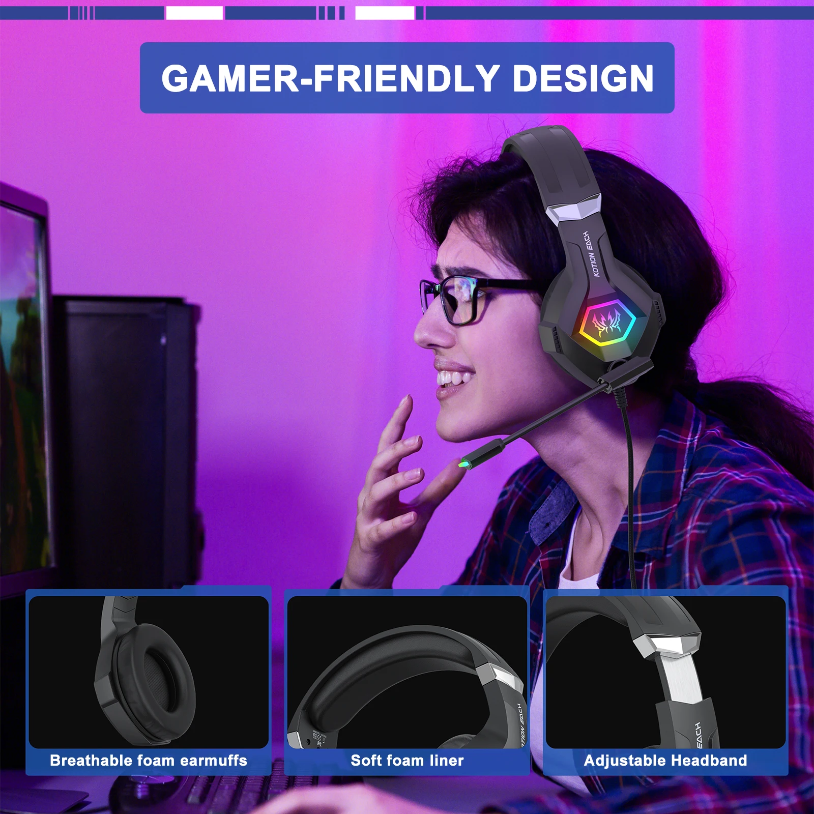 7.1 서라운드 사운드, 노이즈 캔슬링 마이크, RGB - Gaming Headset With Mic Rgb 리뷰 및 가격